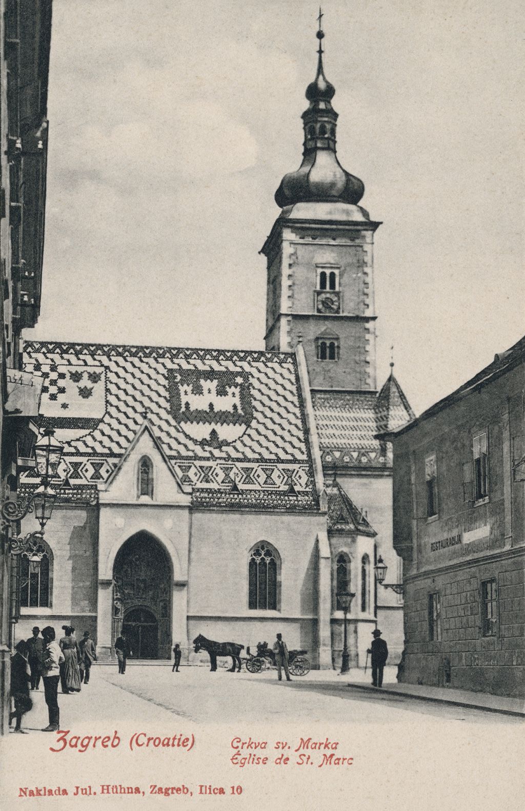 Crkva sv. Marka, Trg sv. Marka, oko 1905. godine